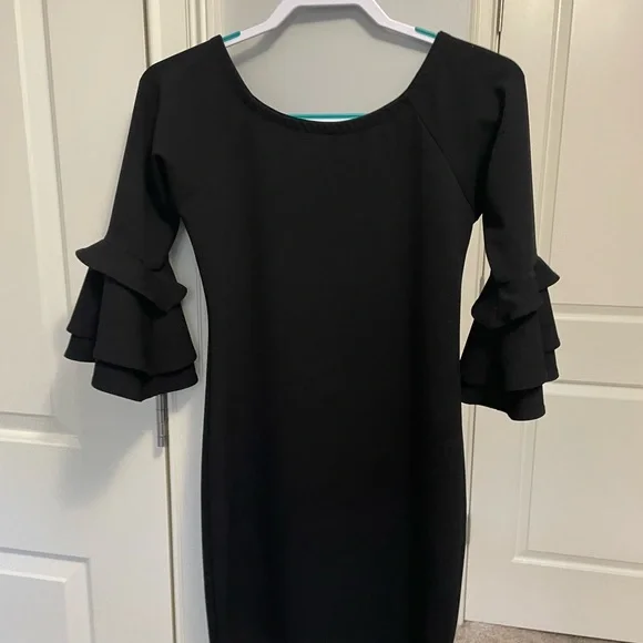 Beautiful Medium black BLVD dress. Worn one time to formal wedding. - Picture 1 of 3